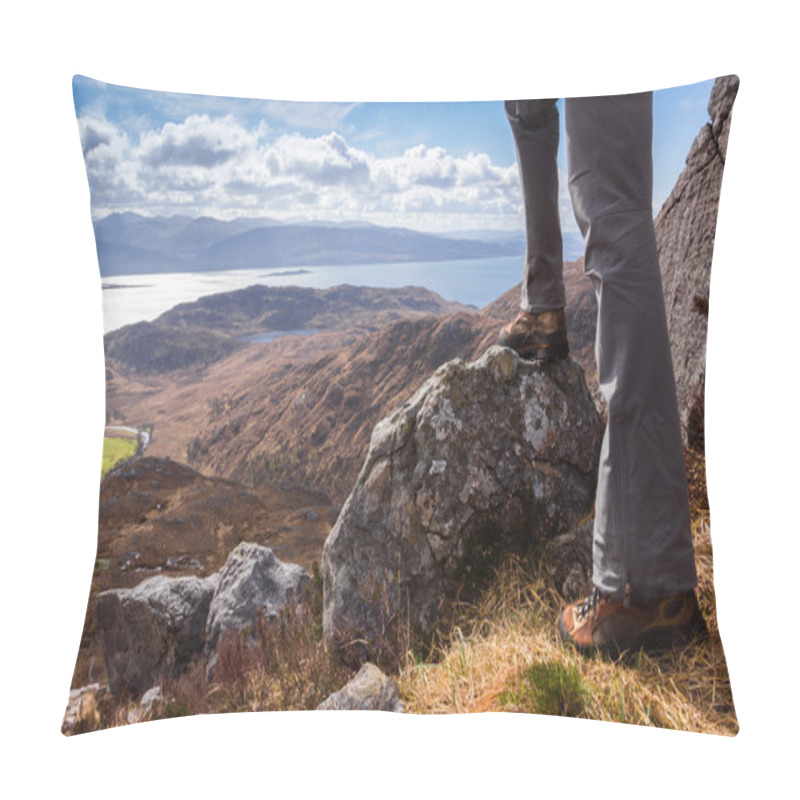 Personality  Exploring Scottish Highlands Pillow Covers