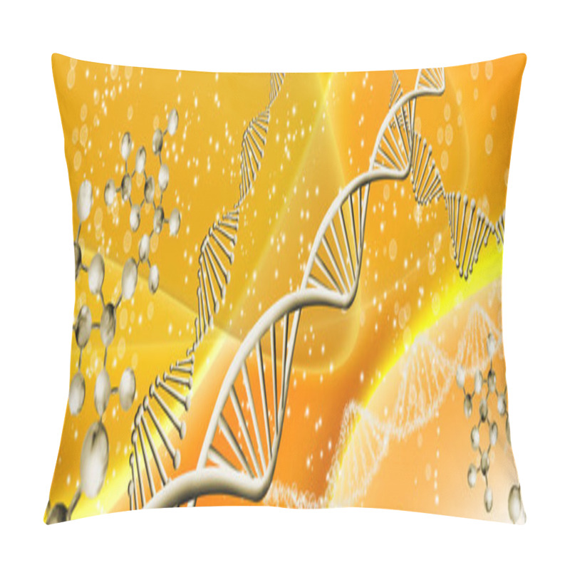 Personality  Image Of Dnk Chain On Orange Background Pillow Covers