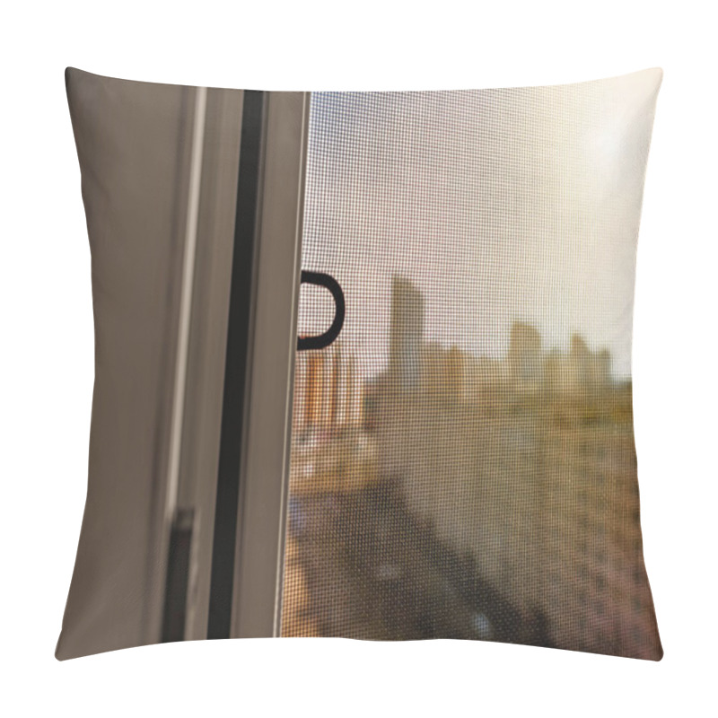 Personality  Mosquito Screen On A Window Pillow Covers