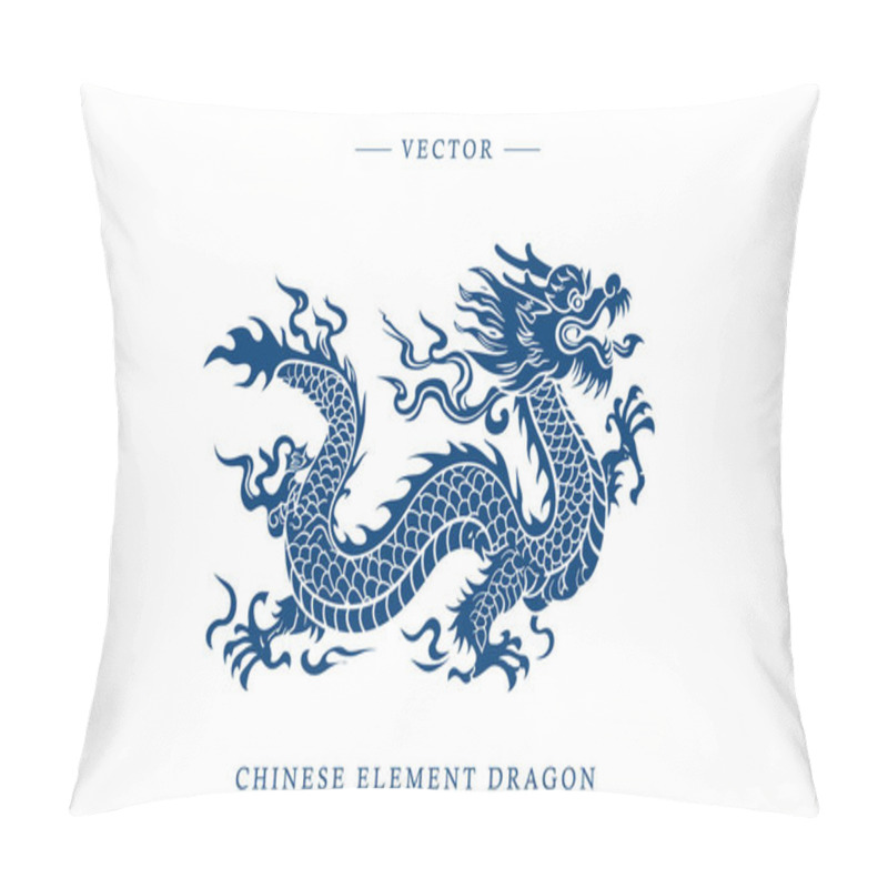 Personality  Blue And White Porcelain Chinese Dragon Pattern Pillow Covers