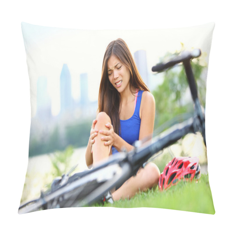 Personality  Knee Pain Bike Injury Woman Pillow Covers