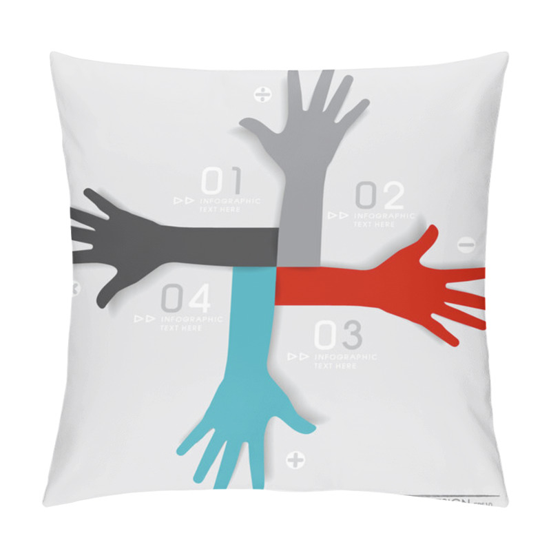 Personality  Hands. Abstract Background For Design, Vector Illustration. Pillow Covers