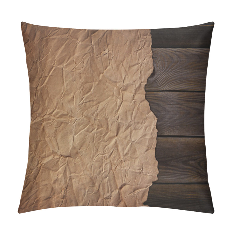 Personality  Old Scorched Paper On The Wooden Texture Pillow Covers