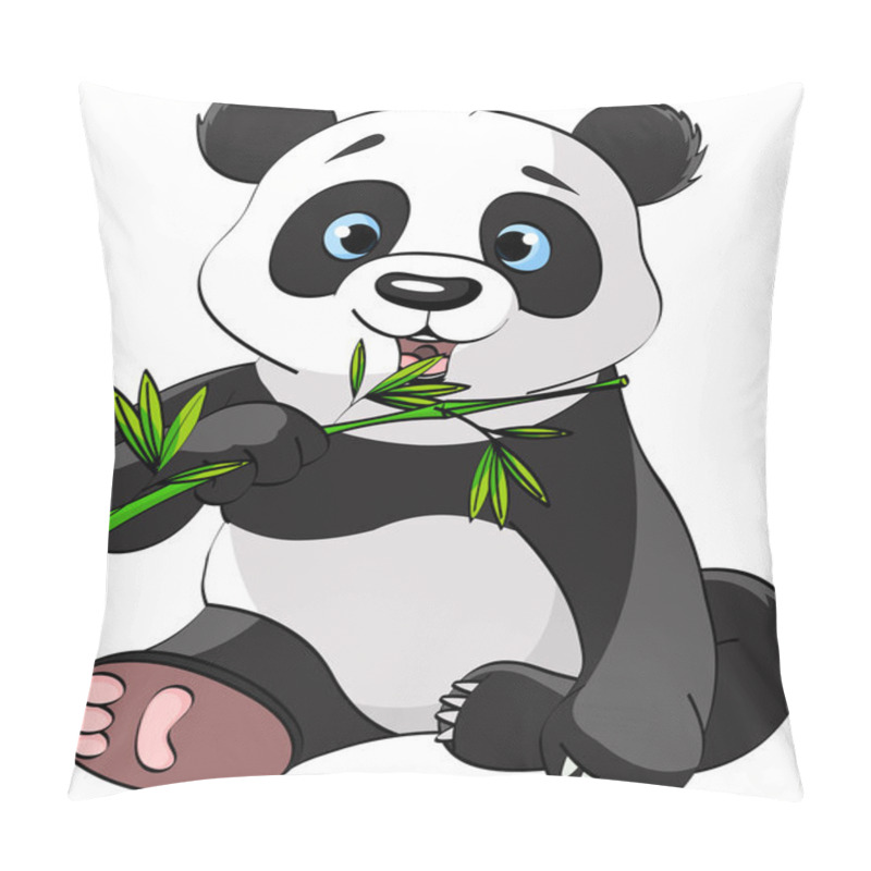 Personality  Panda Eating Bamboo Pillow Covers