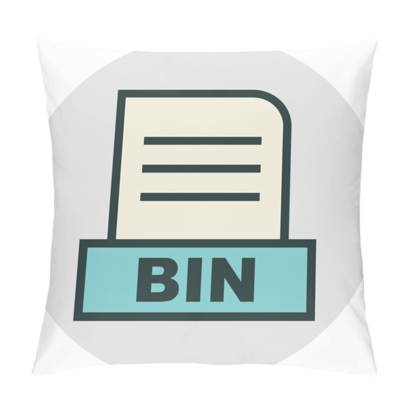 Personality  BIN File Isolated On Abstract Background Pillow Covers