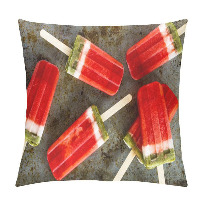 Personality  Frozen Watermelon And Kiwi Popsicles Pillow Covers