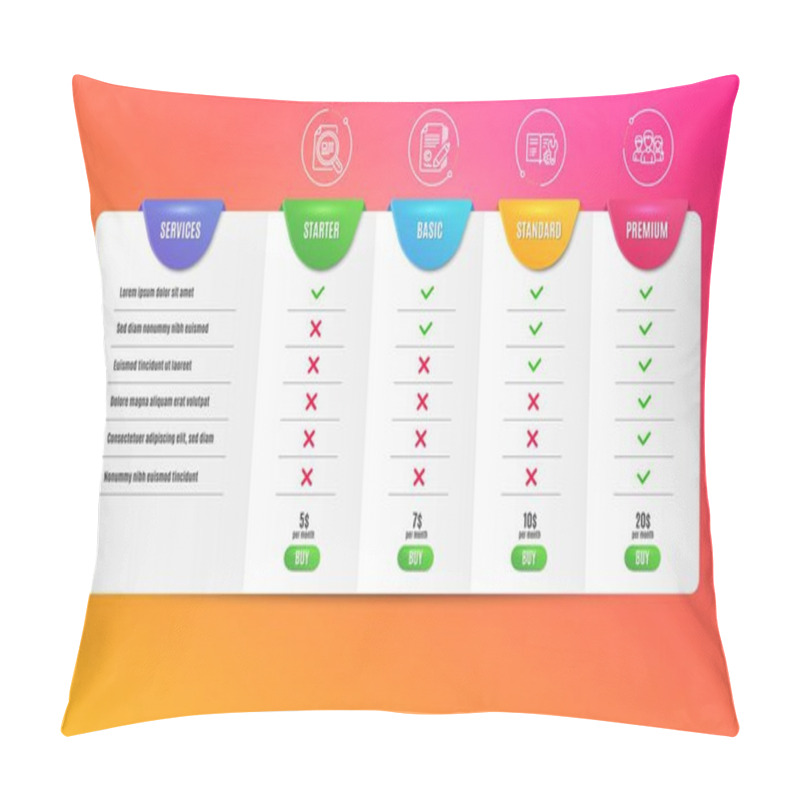 Personality  Check Article, Engineering Documentation And Copywriting Icons Set. Teamwork Sign. Vector Pillow Covers