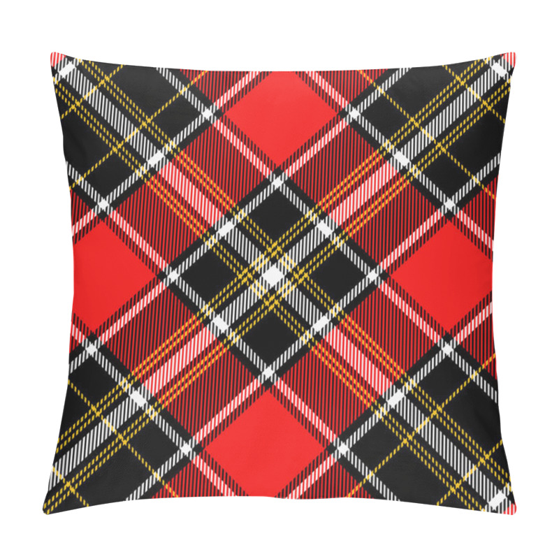 Personality  Tartan Pattern In Red, White And Yellow. Pillow Covers