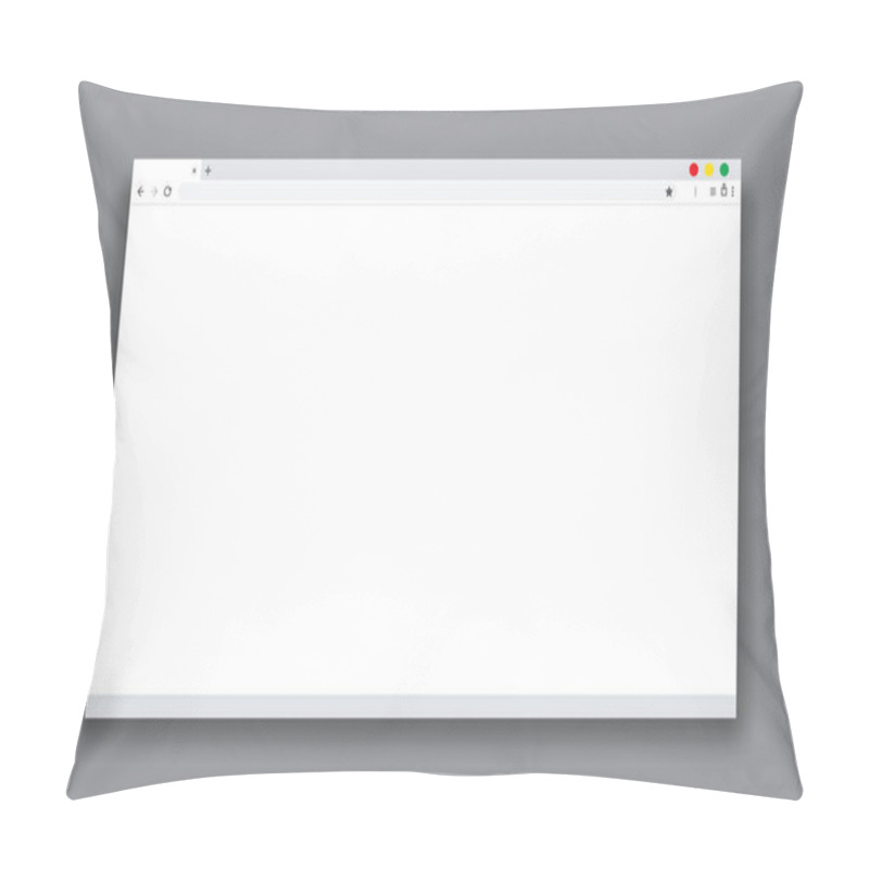 Personality  Modern Browser Window Design Isolated On Gray Background. Web Simple Browser Window White. Browser Window Concept For Desktop Pillow Covers