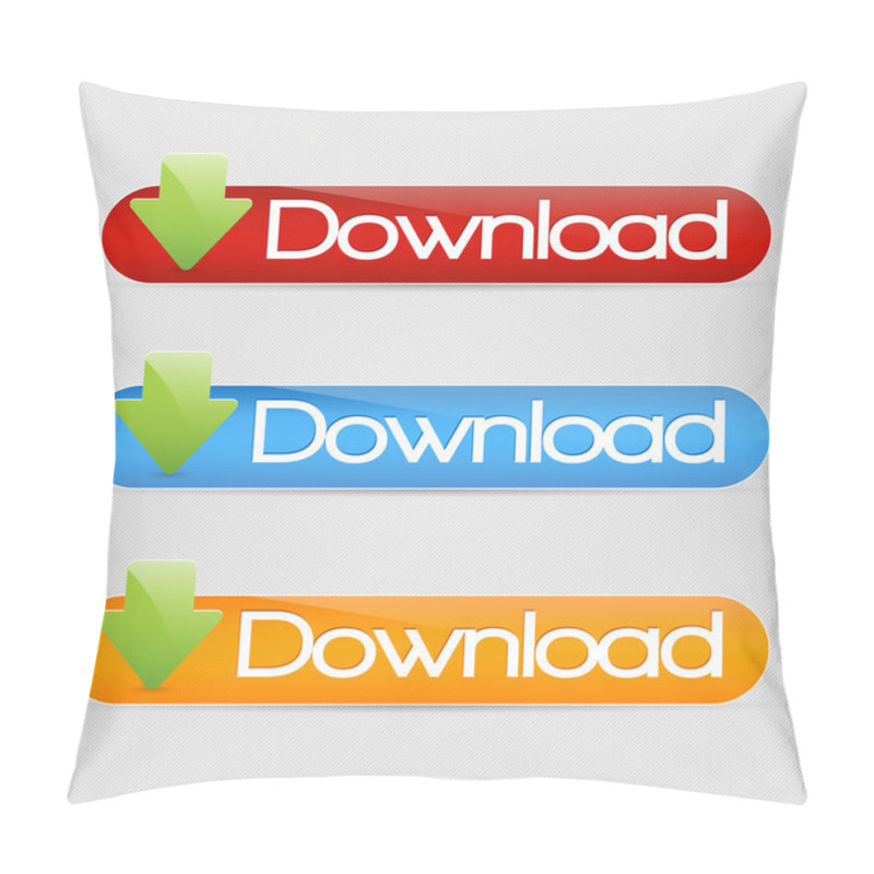 Personality  Set Of Smooth Vector Download Buttons Pillow Covers