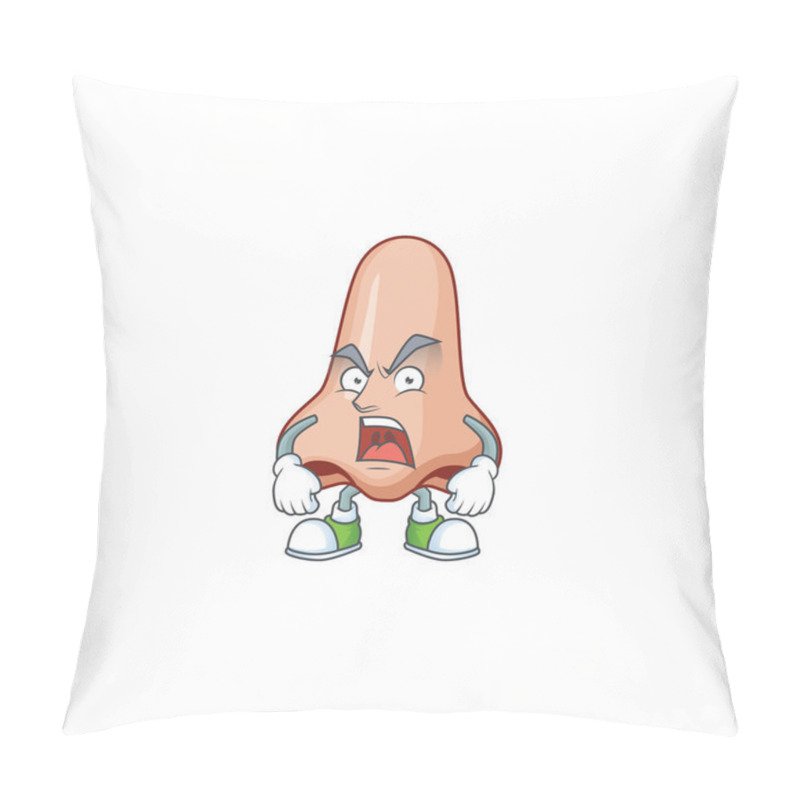 Personality  Nose Cartoon Character Design With Mad Face Pillow Covers