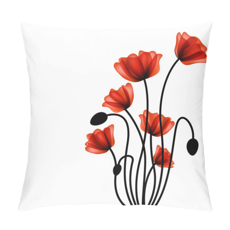 Personality  Abstract Red Poppy Pillow Covers