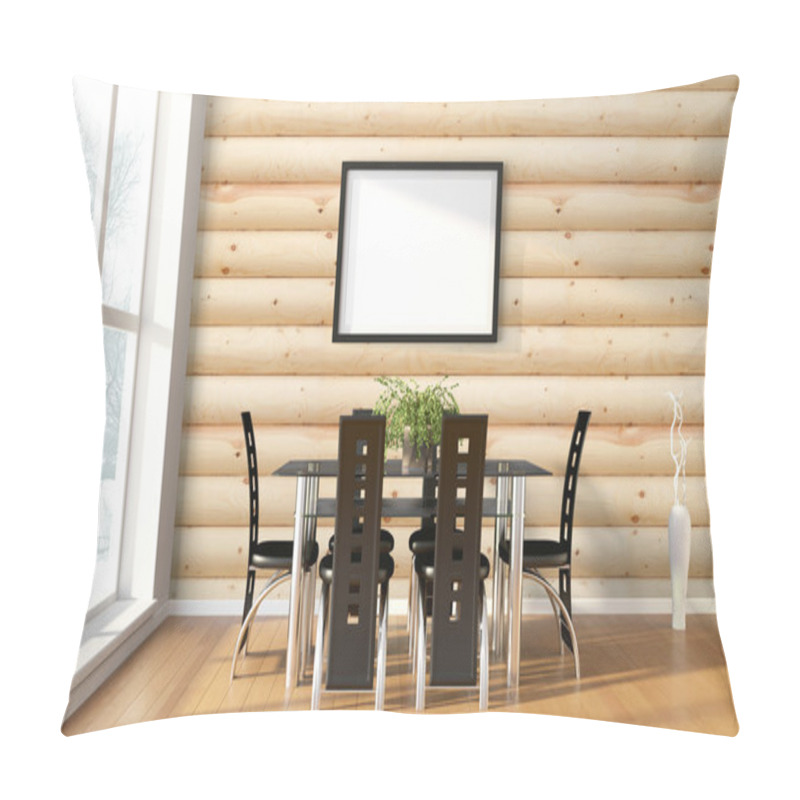 Personality  Modern Bright Interior . 3D Render Pillow Covers