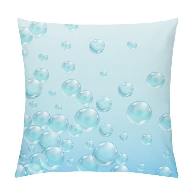 Personality  Abstract Background With Bubbles Of The Water. Pillow Covers