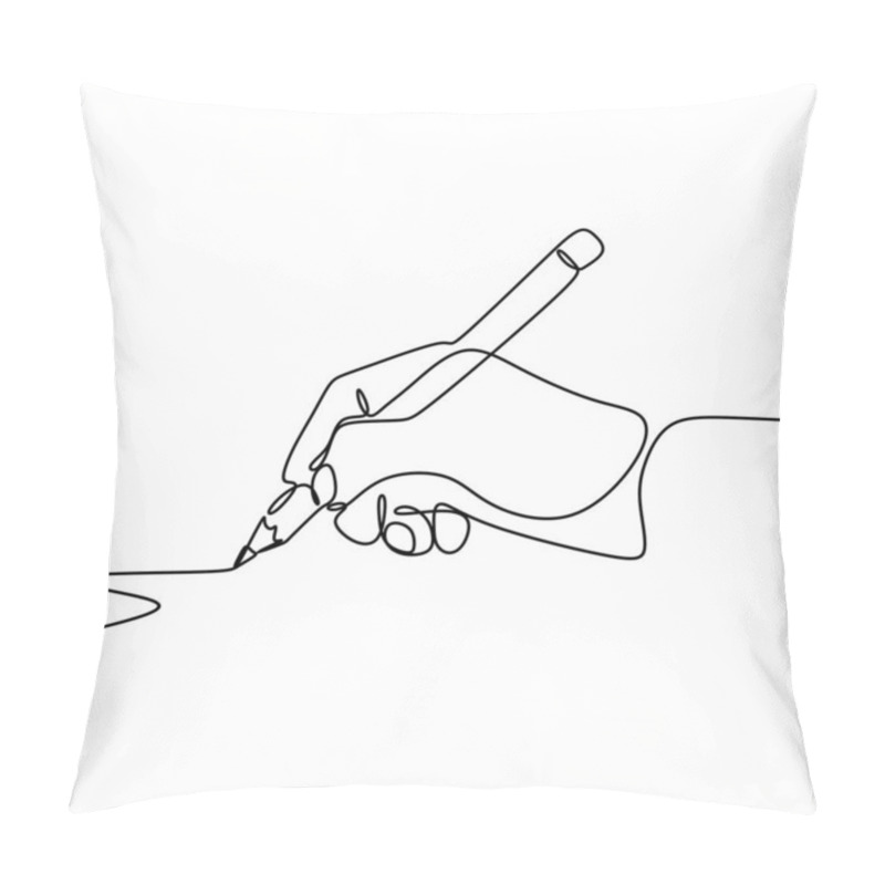 Personality  One Line Drawing Hand Writing Isolated On White Background Pillow Covers