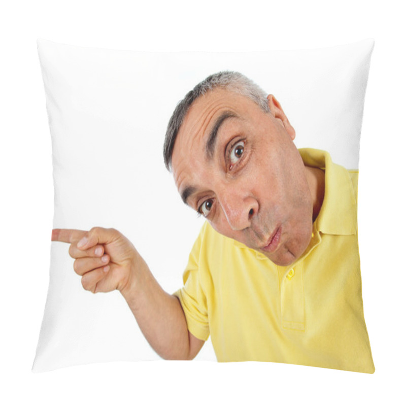 Personality  Surprised Man With WOW Expression. Pillow Covers