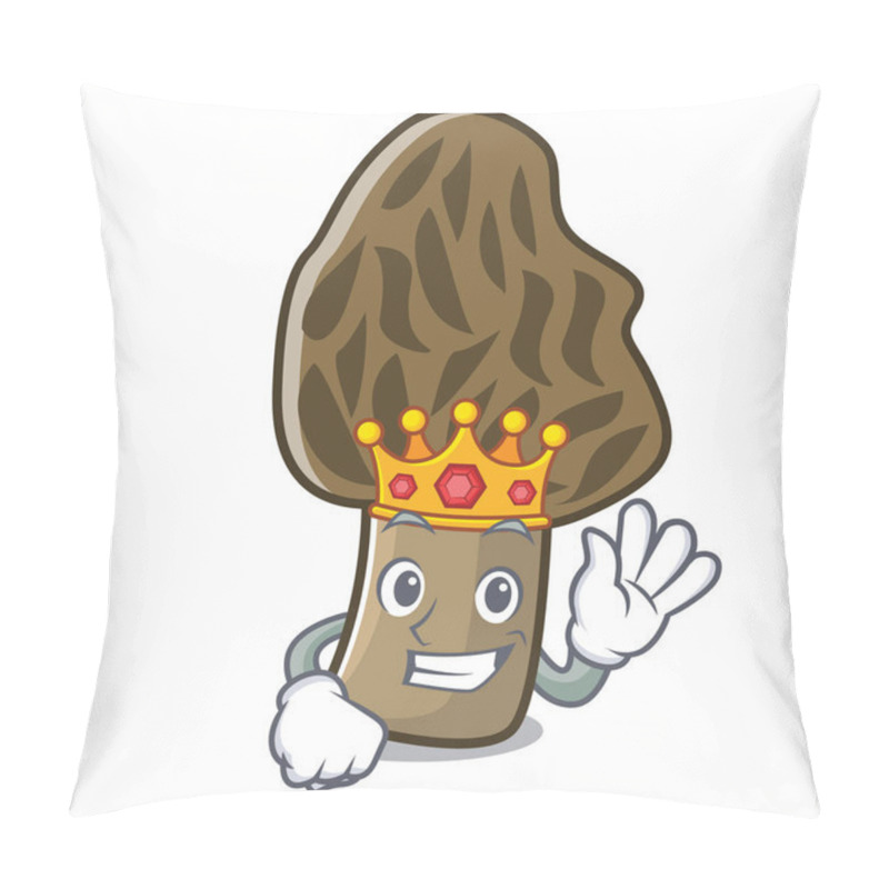 Personality  King Morel Mushroom Mascot Cartoon Pillow Covers