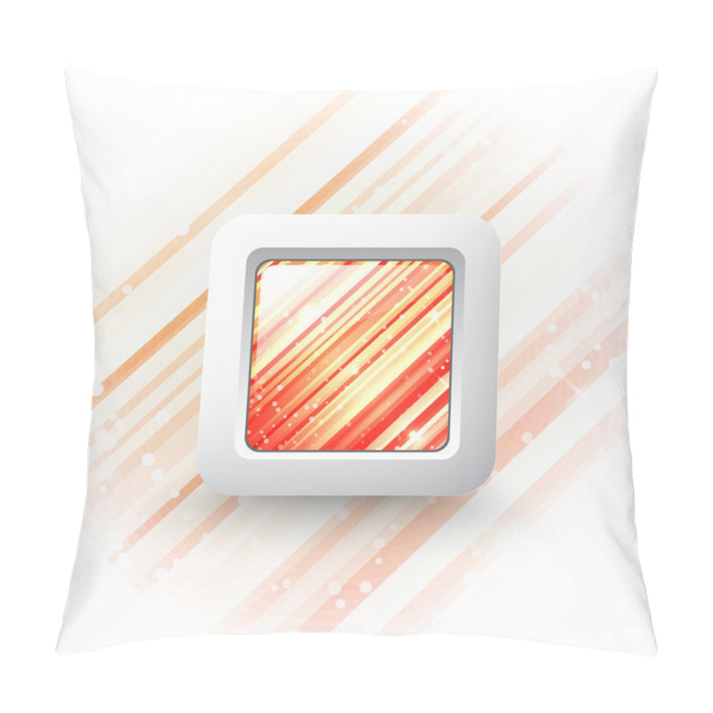 Personality  Square vector button on light background pillow covers