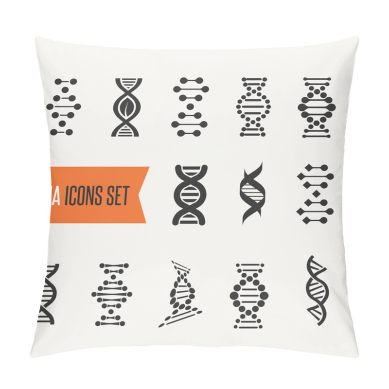 Personality  DNA, Genetic Elements And Icons Collection Pillow Covers