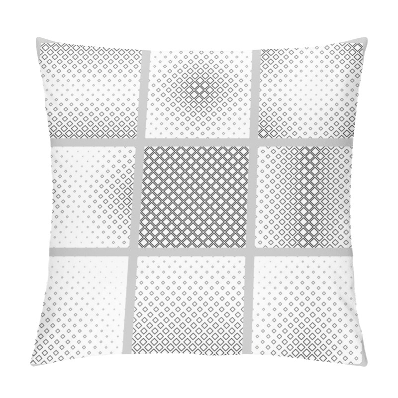 Personality  Set Of Nine Diagonal Square Pattern Designs Pillow Covers