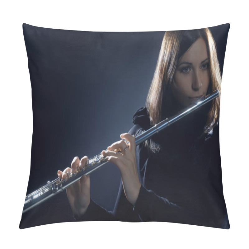 Personality  Flute Player Flutist Classical Musician Playing Flute Instrument Pillow Covers