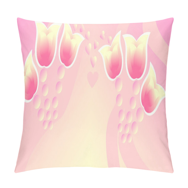 Personality  Vector Background With Tulips Pillow Covers