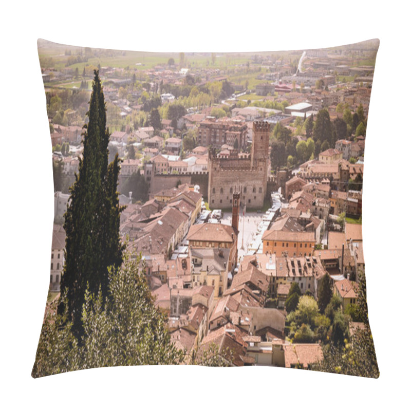 Personality  Panorama Of The Old Town Of Marostica Famous For The Chess Squar Pillow Covers