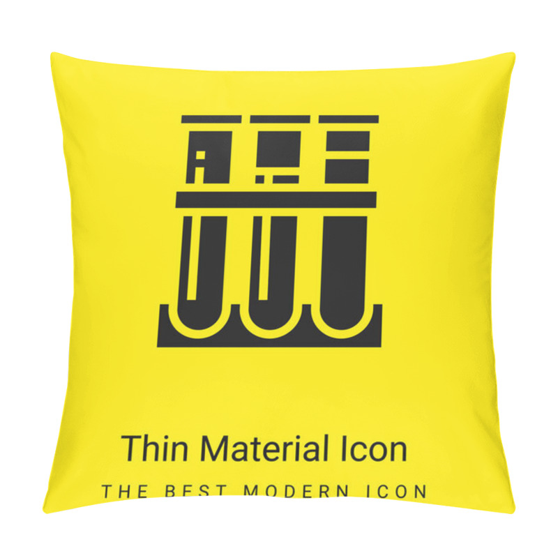 Personality  Blood Sample Minimal Bright Yellow Material Icon Pillow Covers