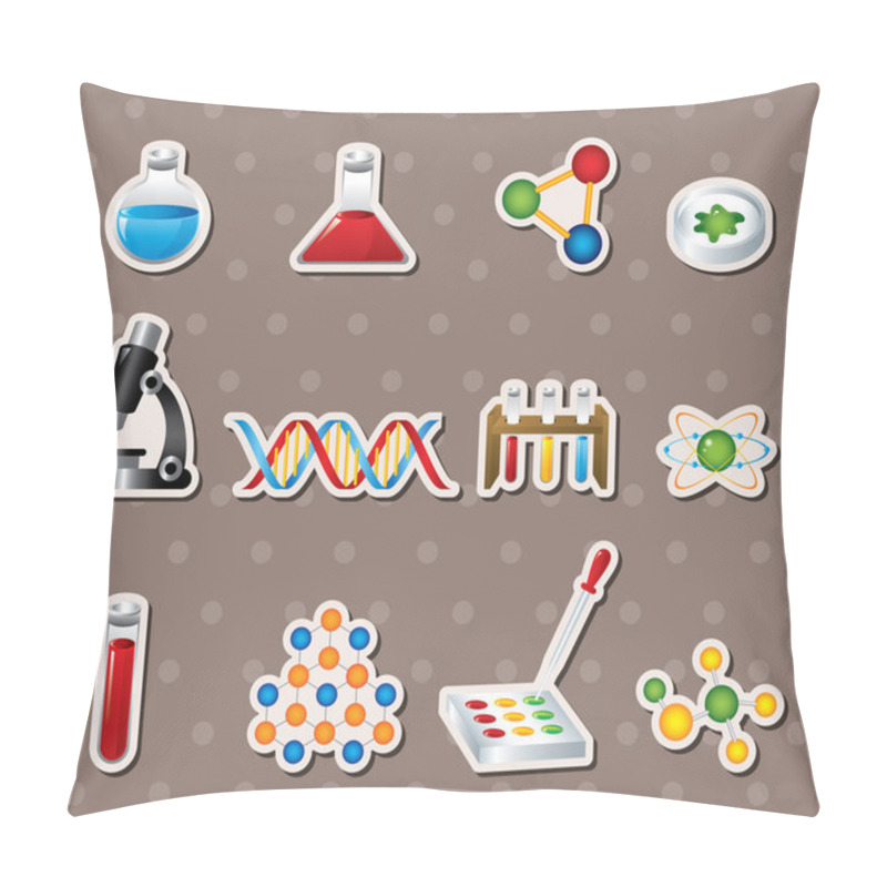 Personality  Science Stickers Pillow Covers