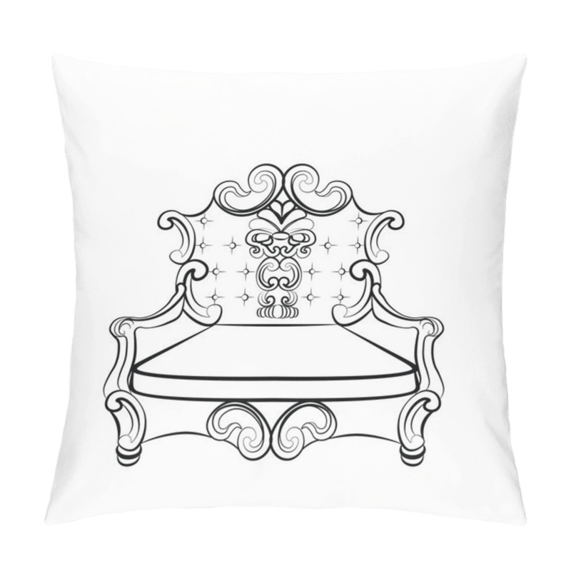 Personality  Royal Imperial Armchair In Rococo Style Pillow Covers