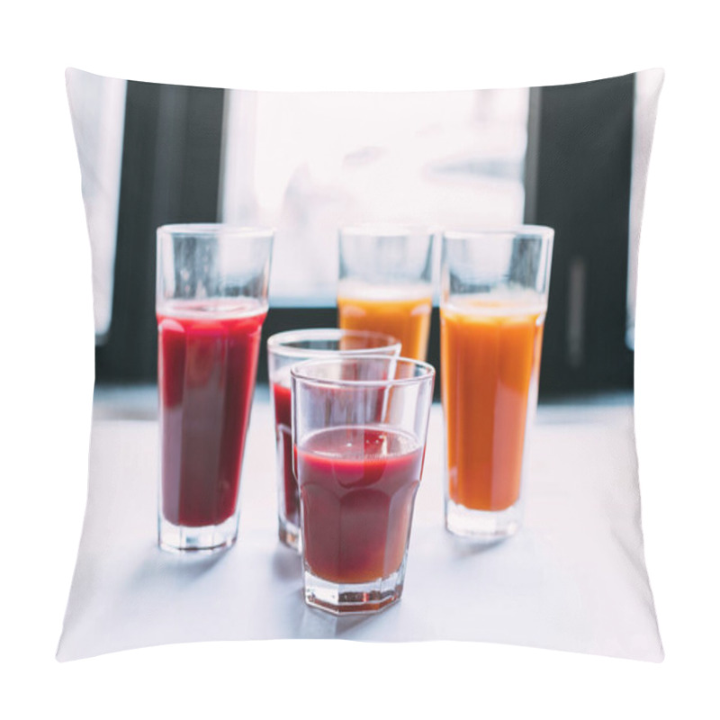 Personality  Various Smoothies In Glasses Pillow Covers