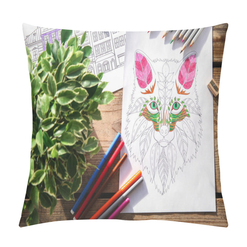 Personality  Composition Of Colouring Pictures  Pillow Covers