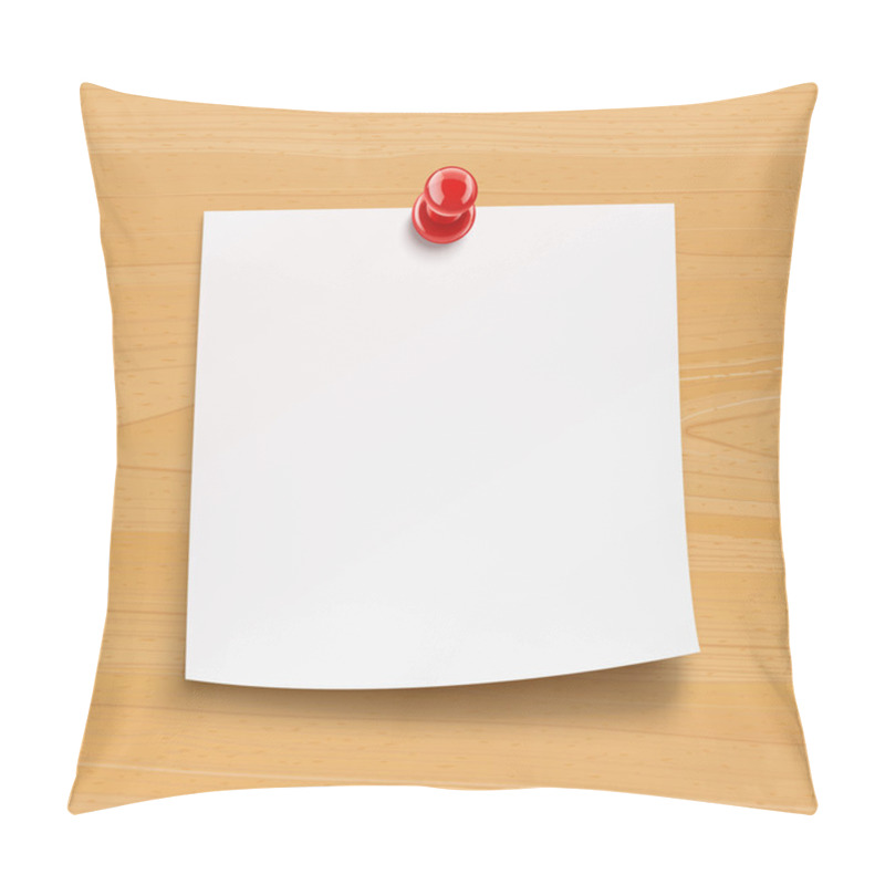 Personality  Paper Notice With Pin On Wooden Plate Pillow Covers