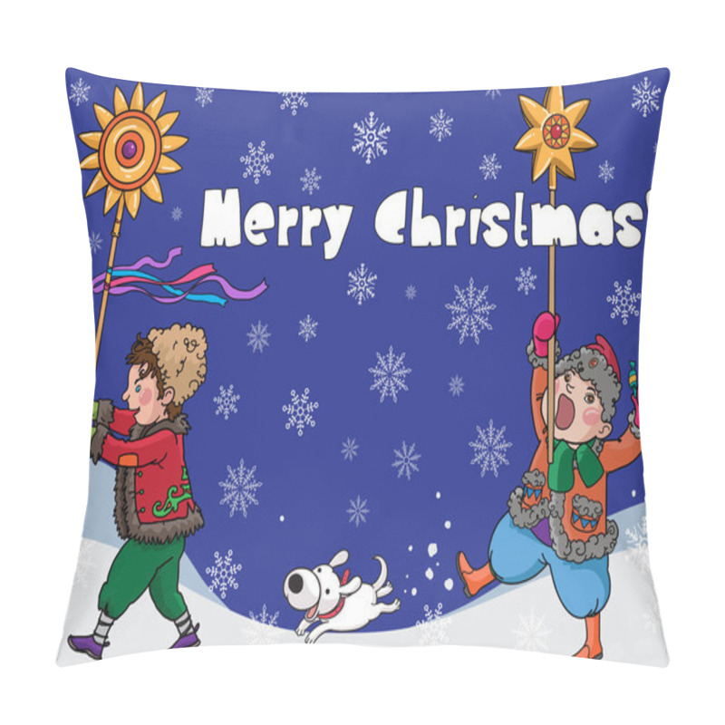 Personality  Traditional Christmas Card Pillow Covers