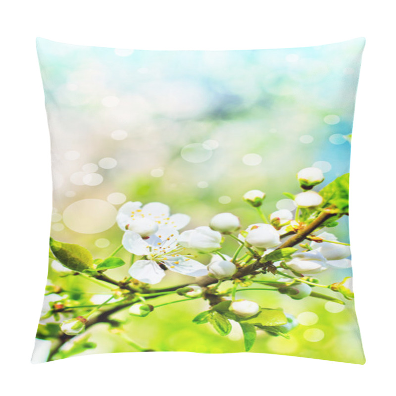 Personality  Beautiful Closeup Spring Blossoming Tree Pillow Covers