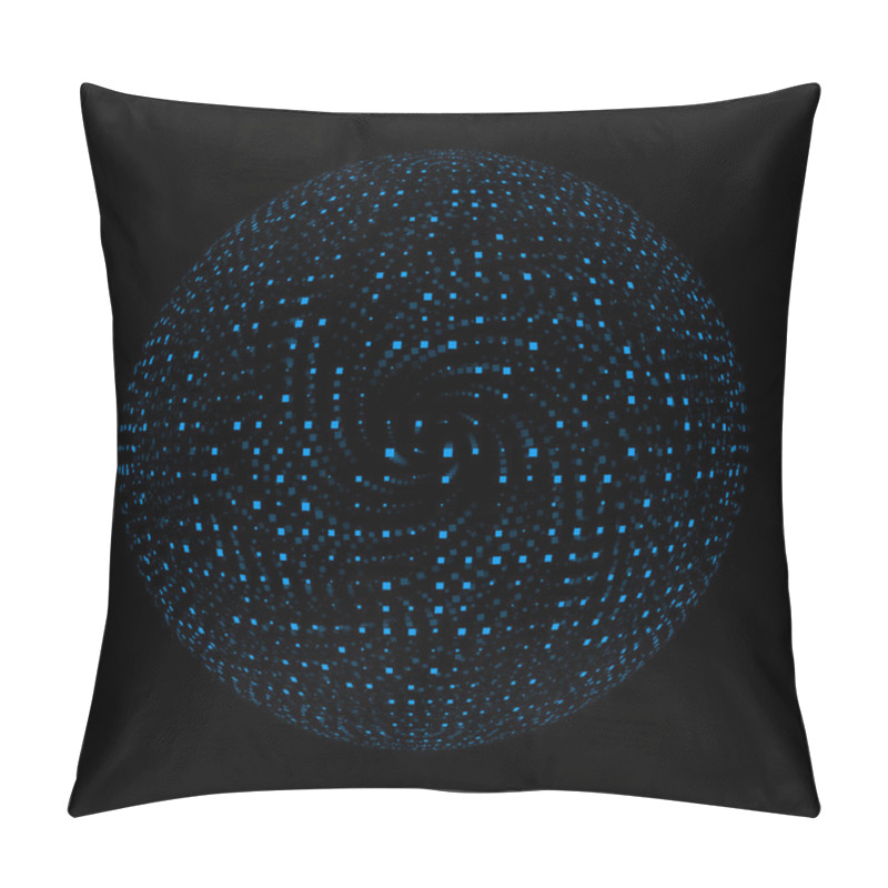 Personality  Abstract Sphere With Square Dots Pillow Covers