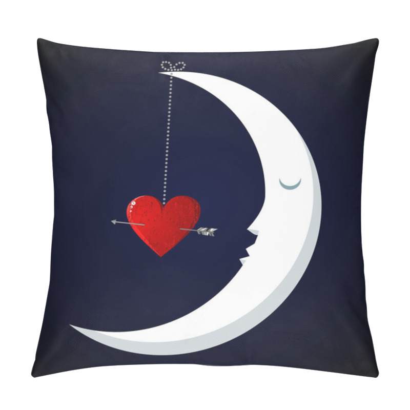 Personality  Moon Fall In Love Valentines Day Background Pillow Covers