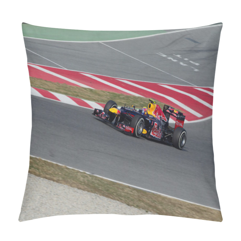 Personality  Mark Webber (AUS) Red Bull Racing RB8 On Track Pillow Covers