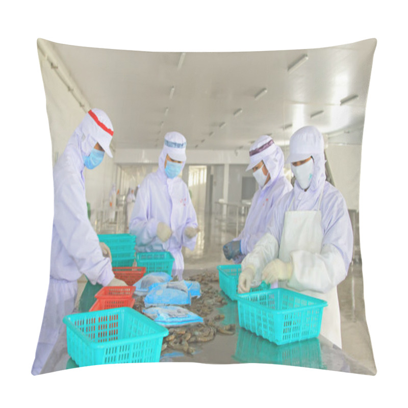 Personality  Workers In Food Processing Production Line Pillow Covers