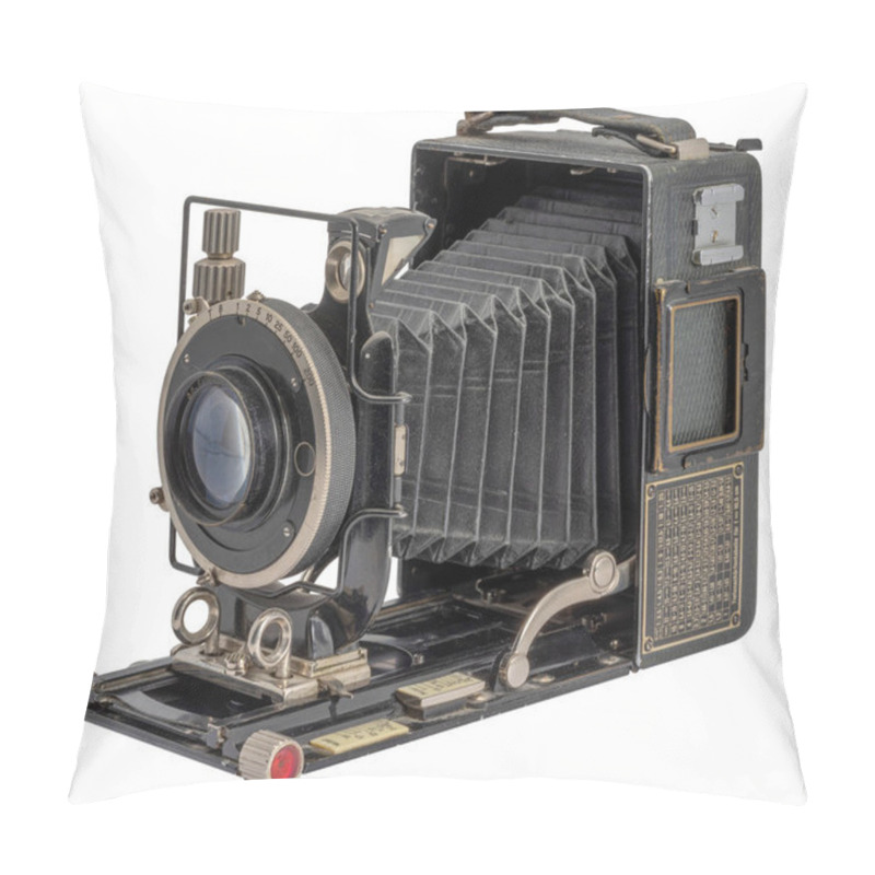 Personality  Historic Folding Camera Isolated In White Back Pillow Covers