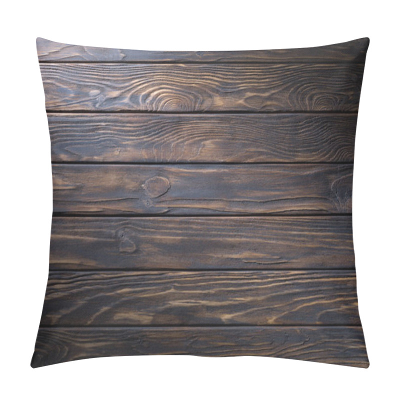 Personality  Carpentry Template With Brown Wooden Planks Pillow Covers