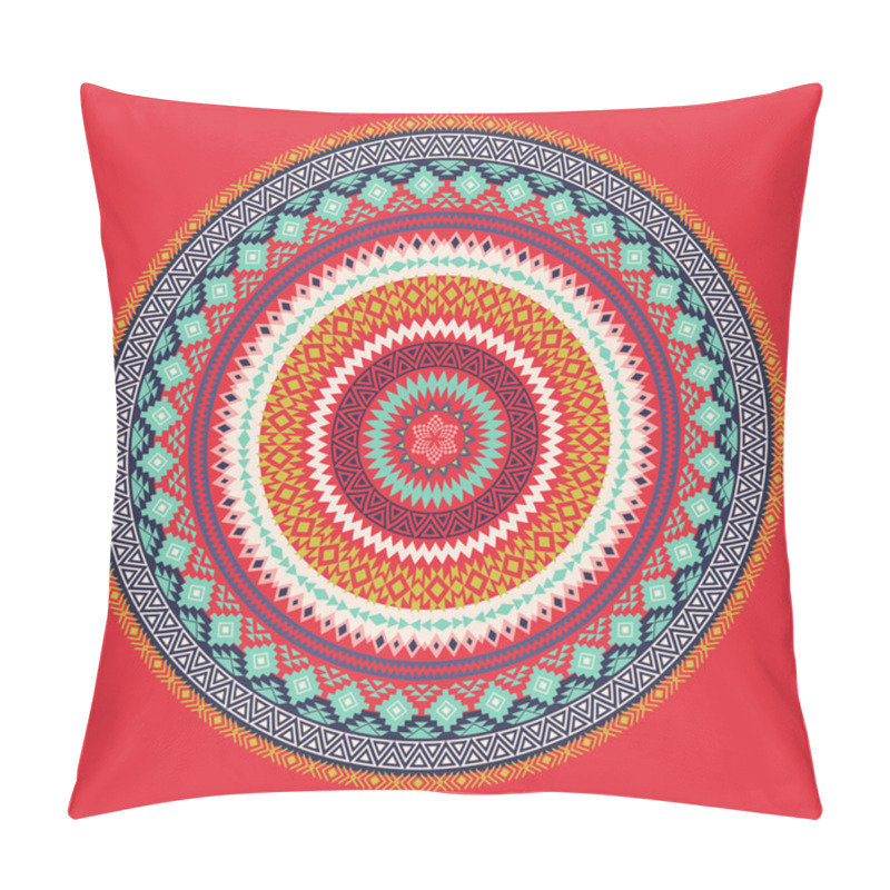 Personality  Mandala. Abstract Circular Vector Ornament. Geometric Pattern Pillow Covers