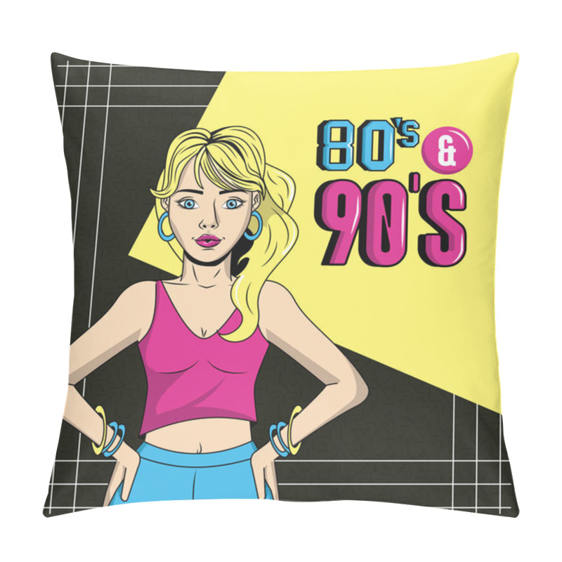 Personality  Eighties And Nineties Style Pillow Covers