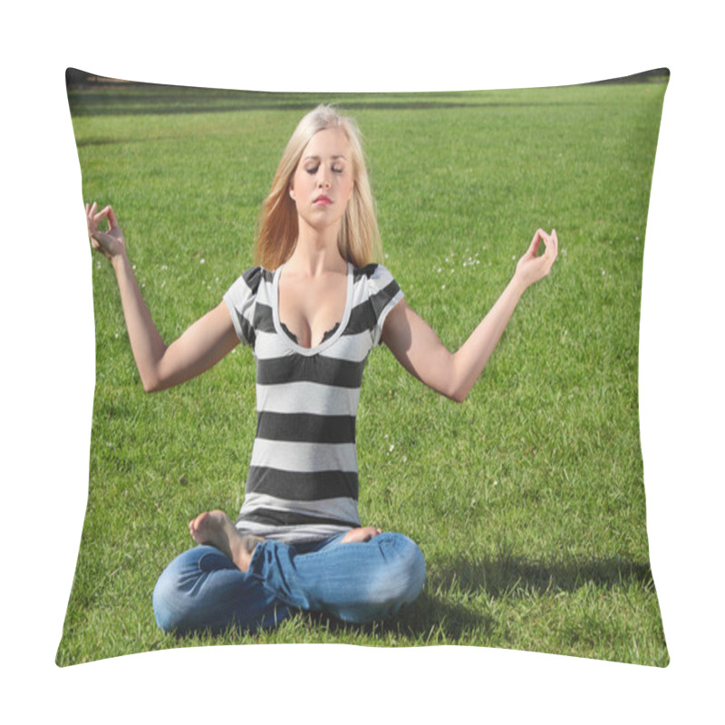 Personality  A Girl Meditating Pillow Covers