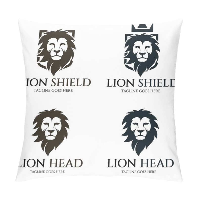 Personality  Lion Shield Logo  Pillow Covers