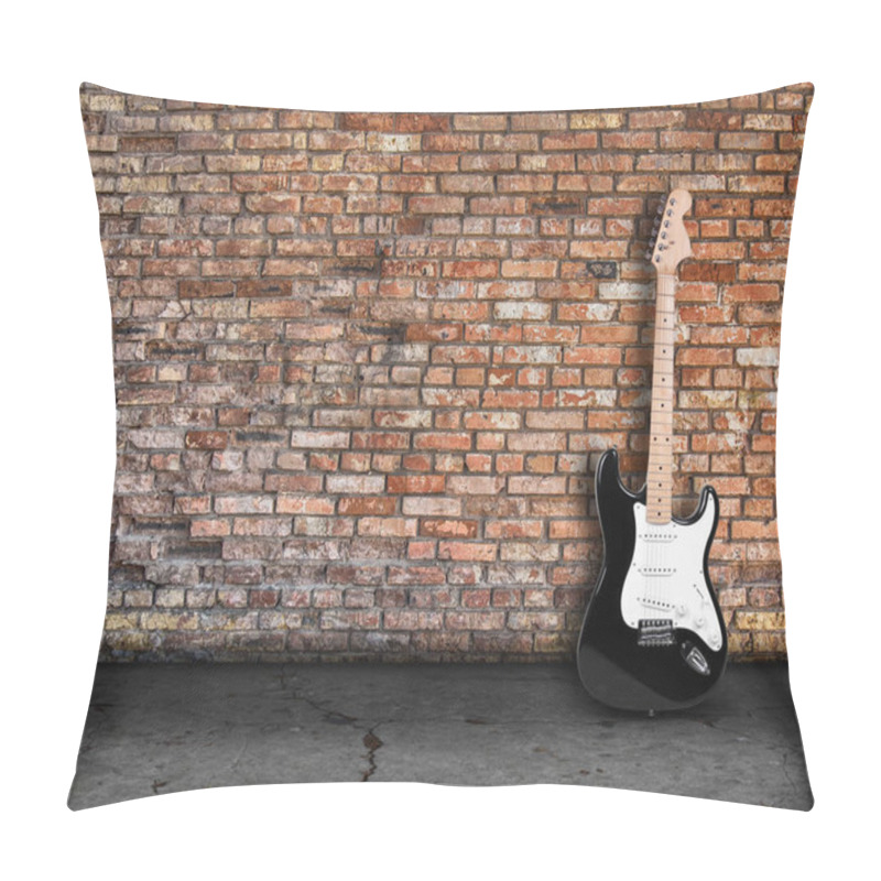 Personality  Electric Guitar In The Room With Brick Wall On Back Pillow Covers