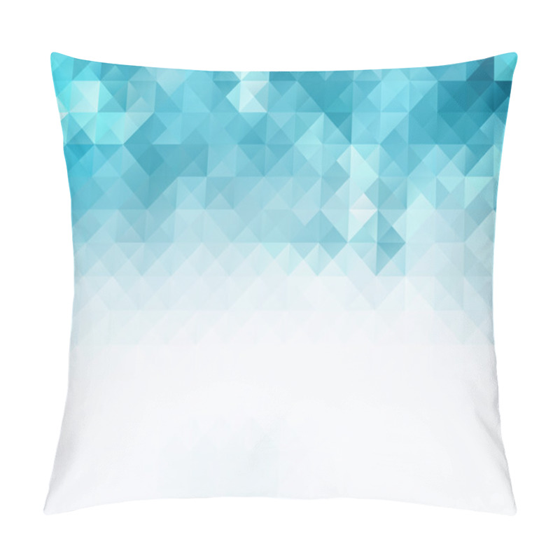 Personality  Blue White Mosaic Background, Creative  Business Design Templates Pillow Covers