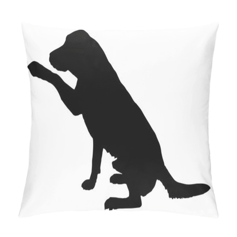 Personality  Black Silhouette Of A Dog. Pillow Covers