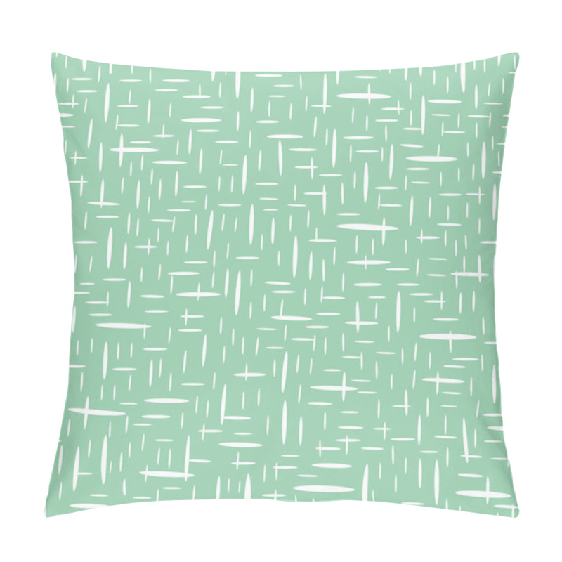 Personality  Hand Drawn Basket Weave Design In Random Geometric Layout. Seamless Vector Pattern On Mint Green Background. Great For Wellbeing, Cosmetic, Food Products, Summer, Packaging, Stationery, Texture Pillow Covers