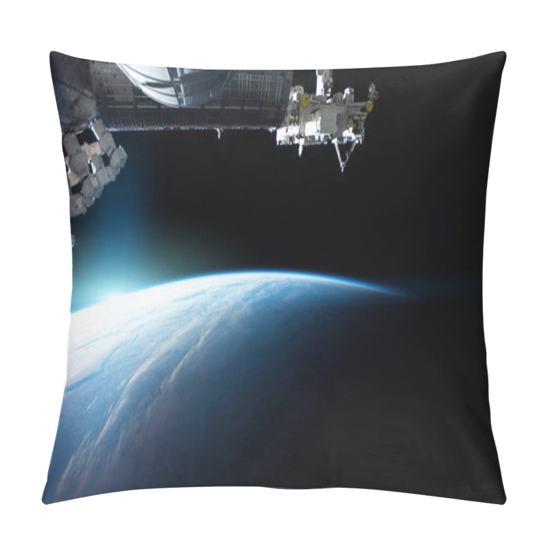 Personality  View Of Planet Earth From A Space Station Window During A Sunris Pillow Covers